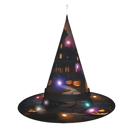 Kycvds Halloween-Horror-Halloween-Hexenhüte sind mit Lichtern verziert, die große Halloween-Partyzubehör dekorieren. Kycvds Halloween-Horror-Halloween-Hexenhüte sind mit Lichtern verziert, die große Halloween-Partyzubehör dekorieren. von Kycvds