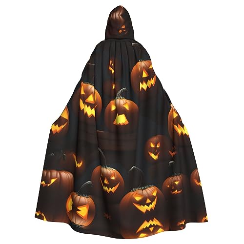 Kycvds Halloween-Kürbis-Kostüm, Erwachsenenumhang mit Kapuze, lässiger Kapuzenmantel, Umhang mit Kapuze, Kapuzenmantel, Uniform von Kycvds