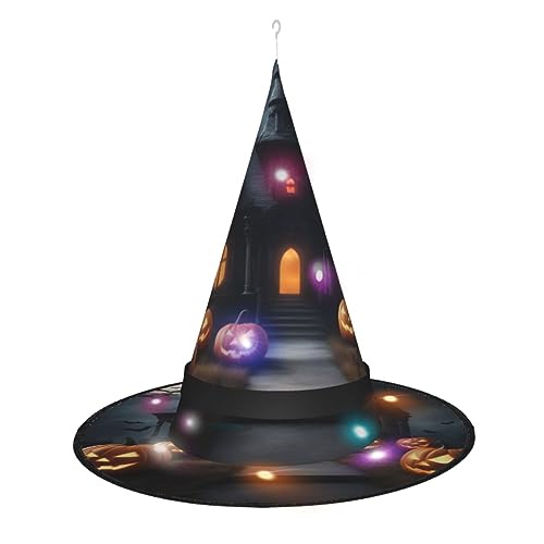 Kycvds Happy-Halloween-Day-Trick-or-Treat-Halloween-Hexenhüte sind mit Lichtern verziert, die verwendet werden, um große Halloween-Partyzubehör zu dekorieren. Kycvds Happy-Halloween-Day-Trick-or-Treat-Halloween-Hexenhüte sind mit Lichtern verziert, die verwendet werden, um große Halloween-Partyzubehör zu dekorieren. von Kycvds