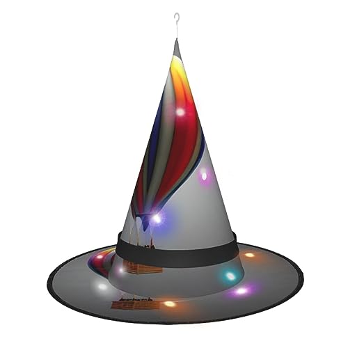 Kycvds Heißluftballon-Halloween-Hexenhüte sind mit Lichtern verziert, die große Halloween-Partyzubehör dekorieren. Kycvds Heißluftballon-Halloween-Hexenhüte sind mit Lichtern verziert, die große Halloween-Partyzubehör dekorieren. von Kycvds