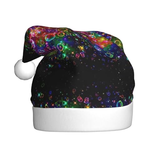 Kycvds Hell schöne bunte Kunst Weihnachtsmannmütze Urlaub für Erwachsene Unisex Samt Komfort extra dicker Hut für Neujahr Kycvds Hell schöne bunte Kunst Weihnachtsmannmütze Urlaub für Erwachsene Unisex Samt Komfort extra dicker Hut für Neujahr von Kycvds