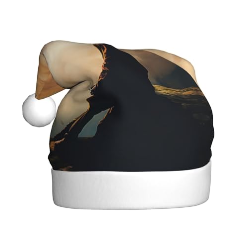 Kycvds Inspirierende Zitate Weihnachtsmannmütze, Urlaub für Erwachsene, Unisex, Samt, Komfort, extra dicker Hut für Neujahr von Kycvds