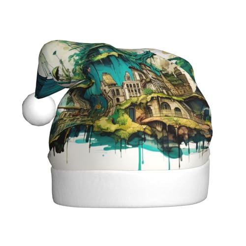Kycvds Japanische Gemälde-Pilz-Weihnachtsmannmütze, Urlaub für Erwachsene, Unisex, Samt, Komfort, extra dicker Hut für Neujahr Kycvds Japanische Gemälde-Pilz-Weihnachtsmannmütze, Urlaub für Erwachsene, Unisex, Samt, Komfort, extra dicker Hut für Neujahr von Kycvds