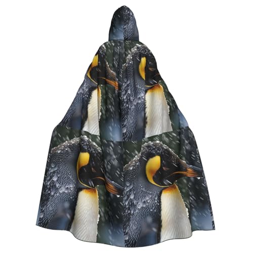 Kycvds Kostüm mit Pinguin-Druck, für Erwachsene, Umhang mit Kapuze, lässiger Kapuzenmantel, Kapuzenmantel, Uniform von Kycvds