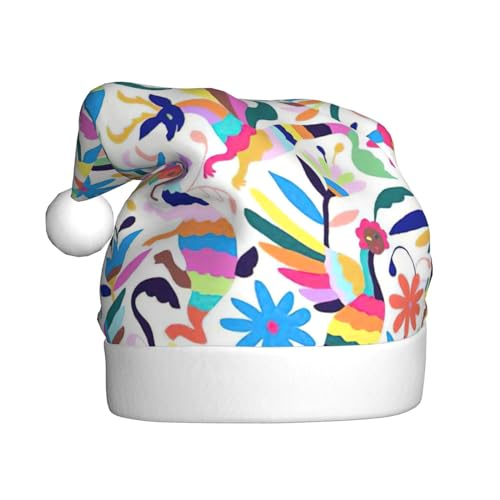 Kycvds Mexikanische Otomi-Tier-Weihnachtsmannmütze, Urlaub für Erwachsene, Unisex, Samt, Komfort, extra dick, für Neujahr Kycvds Mexikanische Otomi-Tier-Weihnachtsmannmütze, Urlaub für Erwachsene, Unisex, Samt, Komfort, extra dick, für Neujahr von Kycvds