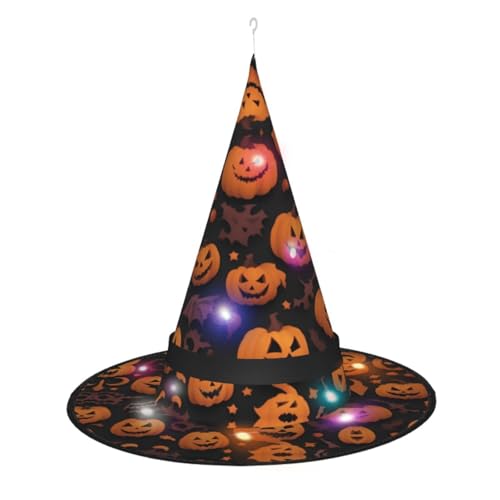 Kycvds Niedliches Halloween-Muster, 1 Halloween-Hexenhüte sind mit Lichtern verziert, die große Halloween-Partyzubehör dekorieren. Kycvds Niedliches Halloween-Muster, 1 Halloween-Hexenhüte sind mit Lichtern verziert, die große Halloween-Partyzubehör dekorieren. von Kycvds