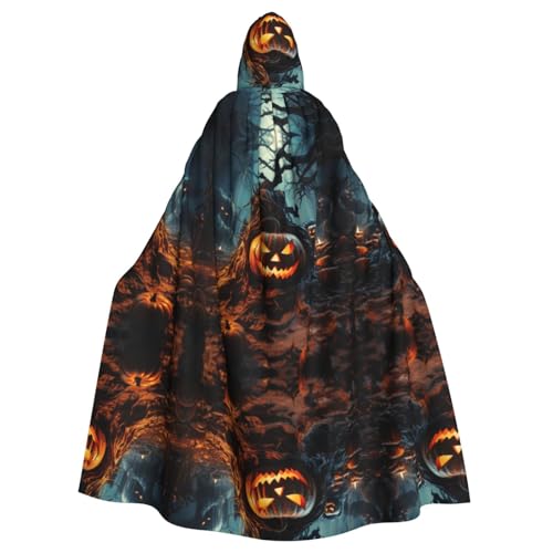 Kycvds Oranger Halloween-Party-Kostüm, Erwachsenen-Umhang mit Kapuze, lässiger Kapuzenmantel, Mantel, Kapuzenjacke, Uniform von Kycvds