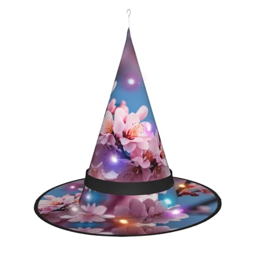 Kycvds Pflaumenblüten-Halloween-Hexenhüte sind mit Lichtern verziert, die große Halloween-Partyzubehör dekorieren. von Kycvds