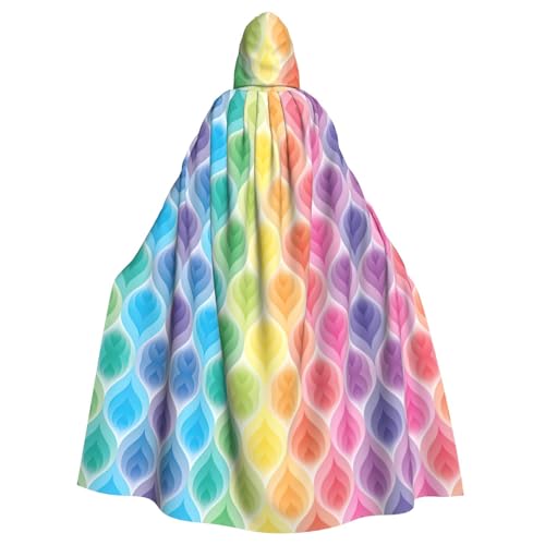 Kycvds Regenbogenfarben, Farbverlauf, Blatt-Kostüm, Erwachsenenumhang mit Kapuze, lässiger Kapuzenmantel, Kapuzenmantel, Kapuzenuniform Kycvds Regenbogenfarben, Farbverlauf, Blatt-Kostüm, Erwachsenenumhang mit Kapuze, lässiger Kapuzenmantel, Kapuzenmantel, Kapuzenuniform von Kycvds