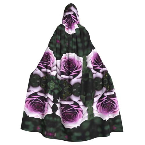 Kycvds Schwarzer Blackgound-Rosen-Kostüm, Erwachsenen-Umhang mit Kapuze, lässiger Kapuzenmantel, Kapuzenmantel, Kapuzenjacke, Uniform Kycvds Schwarzer Blackgound-Rosen-Kostüm, Erwachsenen-Umhang mit Kapuze, lässiger Kapuzenmantel, Kapuzenmantel, Kapuzenjacke, Uniform von Kycvds