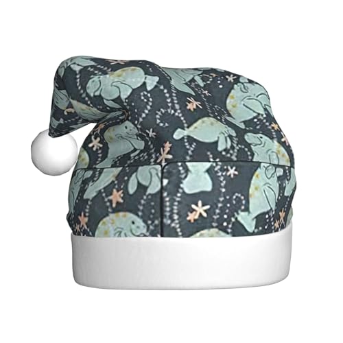 Kycvds Seekuh Tiere, Weihnachtsmannmütze, Urlaub für Erwachsene, Unisex, Samt, Komfort, extra dicker Hut für Neujahr Kycvds Seekuh Tiere, Weihnachtsmannmütze, Urlaub für Erwachsene, Unisex, Samt, Komfort, extra dicker Hut für Neujahr von Kycvds