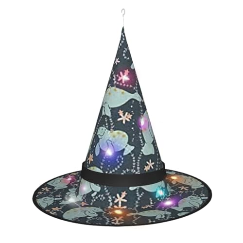 Kycvds Seekuh Tiere Halloween Hexenhüte sind mit Lichtern verziert, die verwendet werden, um große Halloween-Partyzubehör zu dekorieren. Kycvds Seekuh Tiere Halloween Hexenhüte sind mit Lichtern verziert, die verwendet werden, um große Halloween-Partyzubehör zu dekorieren. von Kycvds