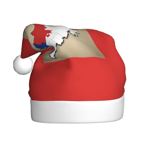 Kycvds Slowenien-Flagge, Karte mit Schild, Weihnachtsmannmütze, Urlaub für Erwachsene, Unisex, Samt, Komfort, extra dicker Hut für Neujahr Kycvds Slowenien-Flagge, Karte mit Schild, Weihnachtsmannmütze, Urlaub für Erwachsene, Unisex, Samt, Komfort, extra dicker Hut für Neujahr von Kycvds