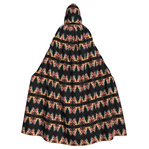 Kycvds Stickerei, buntes Schmetterlingskostüm, Erwachsenenumhang mit Kapuze, lässiger Kapuzenmantel, Kapuzenmantel, Kapuzenjacke, Uniform Kycvds Stickerei, buntes Schmetterlingskostüm, Erwachsenenumhang mit Kapuze, lässiger Kapuzenmantel, Kapuzenmantel, Kapuzenjacke, Uniform von Kycvds