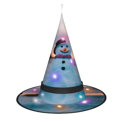 Kycvds Strand-Schneemann-Hexenhüte sind mit Lichtern verziert, die verwendet werden, um große Halloween-Partyzubehör zu dekorieren. von Kycvds