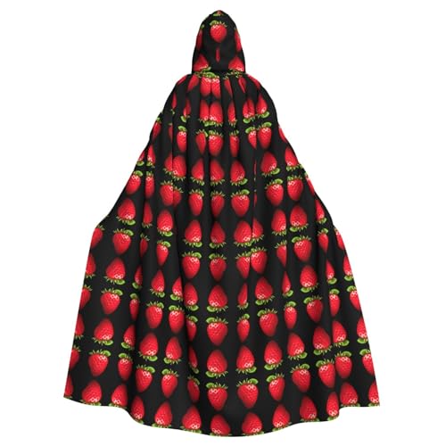Kycvds Strawberry Clipart Kostüm für Erwachsene, Umhang mit Kapuze, lässiger Kapuzenmantel, Kapuzenmantel, Uniform von Kycvds
