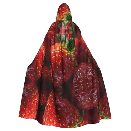 Kycvds Strawberryk Kostüm für Erwachsene, Umhang mit Kapuze, lässiger Kapuzenmantel, Kapuzenmantel, Uniform von Kycvds