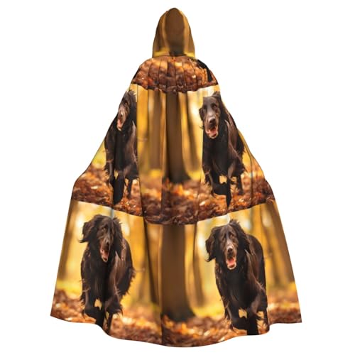 Kycvds Trotting Flat Coated Retrievers Paw Kostüm Erwachsene Umhang mit Kapuze Casual Kapuzenmantel Kapuzenmantel Kapuzenuniform von Kycvds