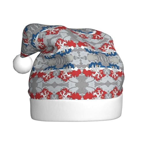 Kycvds Tschechische Republik Positionsflagge, Karte, Weihnachtsmannmütze, Urlaub für Erwachsene, Unisex, Samt, Komfort, extra dicker Hut für Neujahr Kycvds Tschechische Republik Positionsflagge, Karte, Weihnachtsmannmütze, Urlaub für Erwachsene, Unisex, Samt, Komfort, extra dicker Hut für Neujahr von Kycvds
