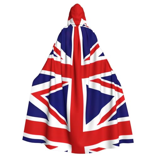 Kycvds UK-Flagge, Kostüm, Erwachsenenumhang mit Kapuze, lässiger Kapuzenmantel, Mantel, Kapuzenjacke, Uniform Kycvds UK-Flagge, Kostüm, Erwachsenenumhang mit Kapuze, lässiger Kapuzenmantel, Mantel, Kapuzenjacke, Uniform von Kycvds