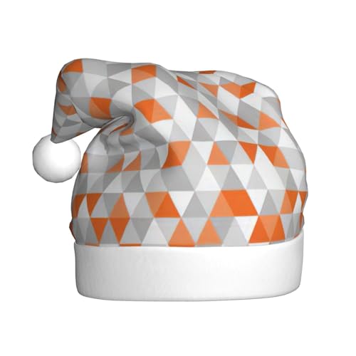 Kycvds Weihnachtsmütze mit Dreiecksmuster, Unisex, Samt, Komfort, extra dick, für Neujahr von Kycvds
