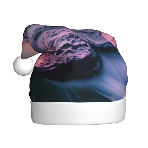 Kycvds Weihnachtsmütze mit Meerwassermotiv, für Erwachsene, Unisex, Samt, Komfort, extra dick, für Neujahr Kycvds Weihnachtsmütze mit Meerwassermotiv, für Erwachsene, Unisex, Samt, Komfort, extra dick, für Neujahr von Kycvds