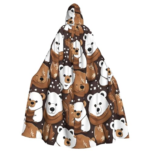 Kycvds Weißer Bär, Braunbär-Kostüm, Erwachsenenumhang mit Kapuze, lässiger Kapuzenmantel, Kapuzenmantel, Kapuzenjacke, Uniform Kycvds Weißer Bär, Braunbär-Kostüm, Erwachsenenumhang mit Kapuze, lässiger Kapuzenmantel, Kapuzenmantel, Kapuzenjacke, Uniform von Kycvds