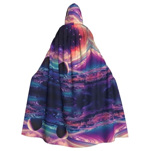 Kycvds Weltraumplaneten-Kostüm für Erwachsene, Umhang mit Kapuze, lässiger Kapuzenmantel, Mantel, Kapuzenjacke, Uniform Kycvds Weltraumplaneten-Kostüm für Erwachsene, Umhang mit Kapuze, lässiger Kapuzenmantel, Mantel, Kapuzenjacke, Uniform von Kycvds