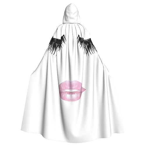 Kycvds Wimpernlippenkostüm für Erwachsene, Umhang mit Kapuze, lässiger Kapuzenmantel, Umhang, Kleidung, Kapuzenmantel, Kapuzenjacke, Uniform von Kycvds