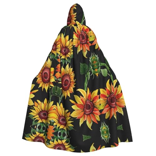 Kycvds Wunderschönes Sonnenblumenkostüm für Erwachsene, Umhang mit Kapuze, lässiger Kapuzenmantel, Kapuzenmantel mit Kapuze Kycvds Wunderschönes Sonnenblumenkostüm für Erwachsene, Umhang mit Kapuze, lässiger Kapuzenmantel, Kapuzenmantel mit Kapuze von Kycvds