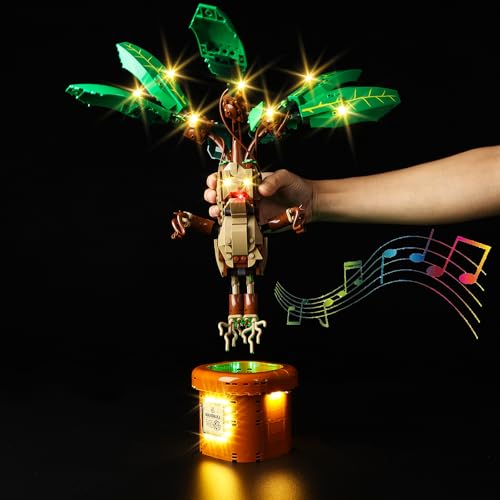 Kyglaring LED Beleuchtungsset für Alraune Pflanzen, Figur und Topf - Kompatibel mit Magical 76433 Gebäudemodell Lego Set (Sound Version) von Kyglaring