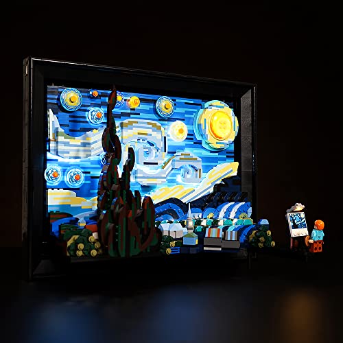 Nur LED Beleuchtungsset - Kyglaring Lichter Set Entwickelt für Lego Vincent Van Gogh - The Starry Night 21333 Modellbausatz - Ohne Lego Set (klassische Version), 21333-cv von Kyglaring