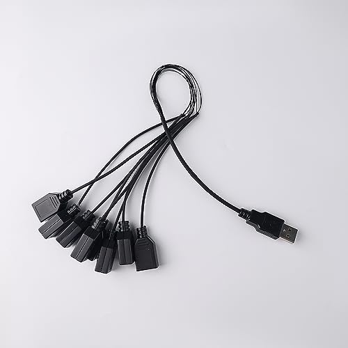 Kyglaring LED-Beleuchtung Zubehör - USB HUB Kabel - für DIY Ihre Bausteine - Packung 1 (8 in 1) von Kyglaring