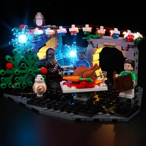 Kyglaring LED-Beleuchtungsset (kein Modell) - Kompatibel mit Lego-40658 Star Wars Millennium Falcon Holiday Diorama Bauklötze Modell Set - Nur LEDs kein Brick Set(Classic Version) von Kyglaring