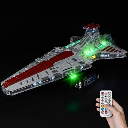 Kyglaring LED-Beleuchtungsset (kein Modell) - Kompatibel mit Lego-75367 Star Wars Venator-Class Republic Attack Cruiser Bauklötze Modell Set - Nur LEDs kein Brick Set von Kyglaring