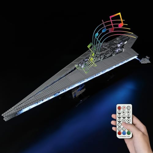 Kyglaring LED-Beleuchtungsset (kein Modell) - Kompatibel mit Lego-10221 Star Wars Super Star Destroyer Bauklötze Modell Set - Nur LEDs kein Brick Set (RC Sound Version) von Kyglaring
