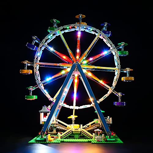 Kyglaring LED-Beleuchtungsset (kein Modell) - Kompatibel mit Lego-10247 Creator Expert Ferris Wheel Bauklötze Modell Set - Nur LEDs kein Brick Set (Classic Version) von Kyglaring