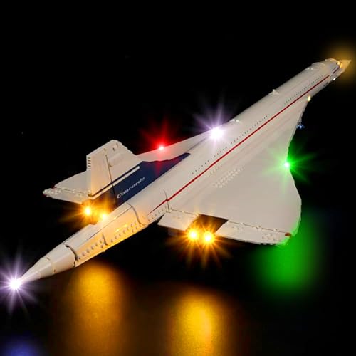 Kyglaring LED-Beleuchtungsset (kein Modell) - Kompatibel mit Lego-10318 Icons Airbus Concorde Bauklötze Modell Set - Nur LEDs kein Brick Set (Classic Version) von Kyglaring