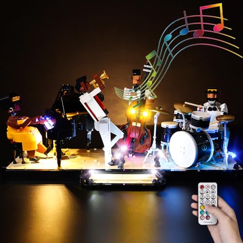 Kyglaring LED-Beleuchtungsset (kein Modell) - Kompatibel mit Lego-21334 Ideas Jazz Quartet Bauklötze Modell Set - Nur Leds kein Brick Set(RC Sound Version) von Kyglaring