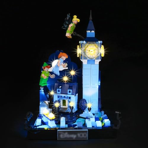 Kyglaring LED-Beleuchtungsset (kein Modell) - Kompatibel mit Lego-43232 Disney Peter Pan & Wendy’s Flight Over London Bauklötze Modell Set - Nur LEDs kein Brick Set (Classic Version) von Kyglaring