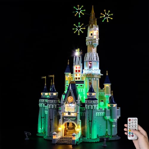 Kyglaring LED-Beleuchtungsset (kein Modell) - Kompatibel mit Lego-71040 The Disney Cinderella Castle Bauklötze Modell Set - Nur LEDs kein Brick Set (RC-Version) von Kyglaring