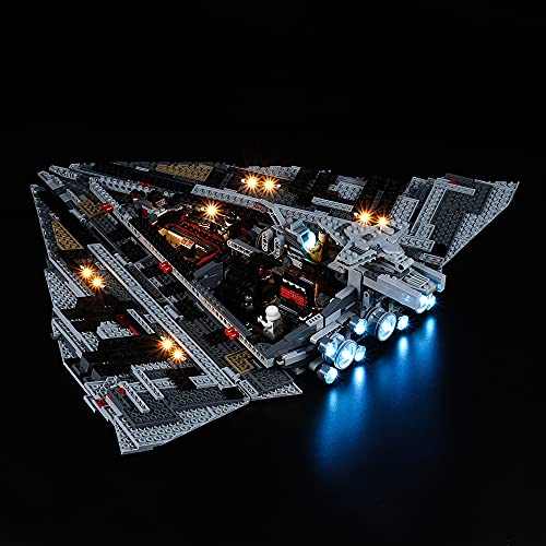 Kyglaring LED-Beleuchtungsset (kein Modell) - Kompatibel mit Lego-75190 Star Wars First Order Star Destroyer Bauklötze Modell Set - Nur LEDs kein Brick Set (Standard Version) von Kyglaring