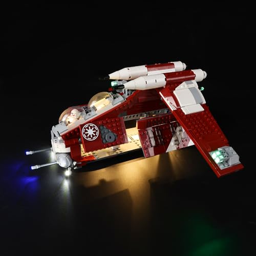 Kyglaring LED-Beleuchtungsset (kein Modell) - Kompatibel mit Lego-75354 Star Wars The Clone Wars Coruscant Guard Gunship Bauklötze Modell Set - Nur LEDs kein Brick Set(Classic Version) von Kyglaring