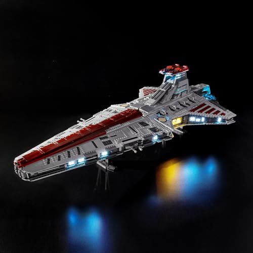 Kyglaring LED-Beleuchtungsset (kein Modell) - Kompatibel mit Lego-75367 Star Wars Venator-Class Republic Attack Cruiser Bauklötze Modell Set - Nur LEDs kein Brick Set (Classic Version) von Kyglaring