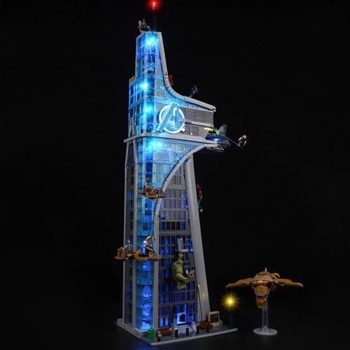 Kyglaring LED-Beleuchtungsset (kein Modell) - Kompatibel mit Lego-76269 Marvel Avenger Tower Bauklötze Modell Set - Nur LEDs kein Brick Set(Classic Version) von Kyglaring