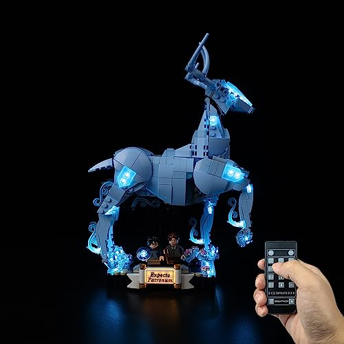 Kyglaring LED-Beleuchtungsset (kein Modell) - Kompatibel mit Lego 76414 Harry Potter Expecto Patronum 2-in-1 Hirsch und Wolf Tierfiguren - Nur LEDs No Brick Set (Remote Version) von Kyglaring