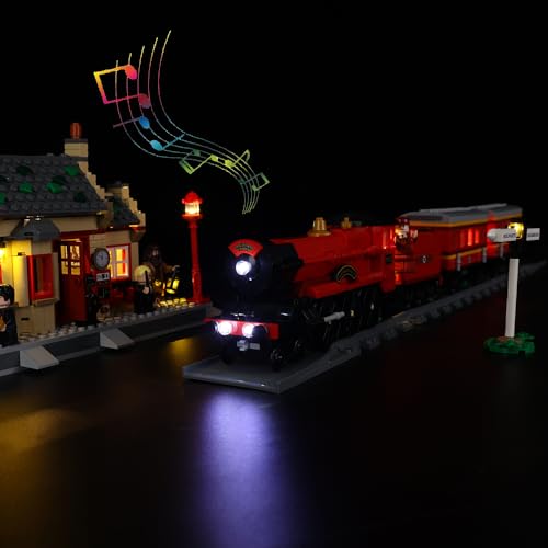 Kyglaring LED-Beleuchtungsset (kein Modell) - Kompatibel mit Lego-76423 Harry Potter Hogwarts Express & Hogsmeade Station Bauklötze Modell Set - Nur LEDs kein Brick Set(Sound Version) von Kyglaring