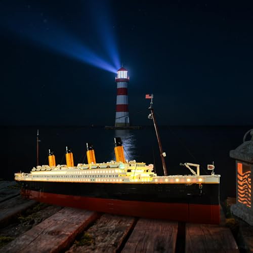 Kyglaring LED Beleuchtungsset für Lego 10294 Titanic – Dauerlicht-Kit kompatibel mit Lego Titanic – Dekorative Beleuchtung für Sammler (Ohne Steine) von Kyglaring