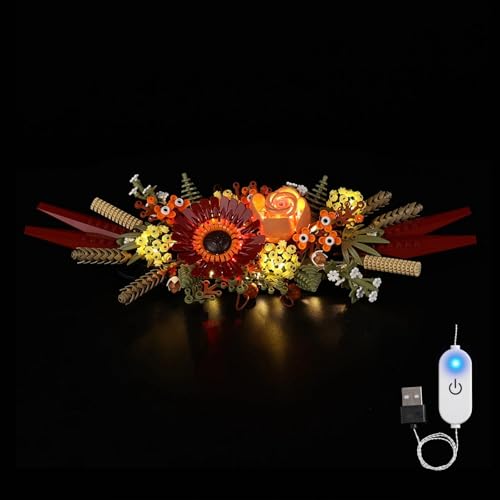 Kyglaring LED Beleuchtungsset für Lego 10314 Dried Flowers Artificial Plants – Dauerlicht-Kit kompatibel mit Disney Bauspielzeug – Dekorative Beleuchtung für Sammler (Ohne Steine) von Kyglaring