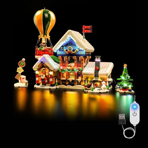 Kyglaring LED Beleuchtungsset für Lego 10339 Santa Post Office – Dauerlicht-Kit kompatibel mit Disney Bauspielzeug – Dekorative Beleuchtung für Sammler (Ohne Steine) von Kyglaring